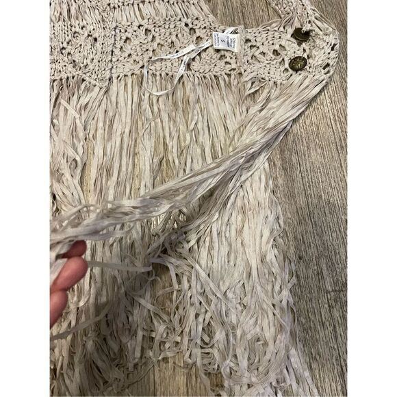Blu Pepper Tan Vest Top Small Fringe Distressed New - Picture 5 of 5